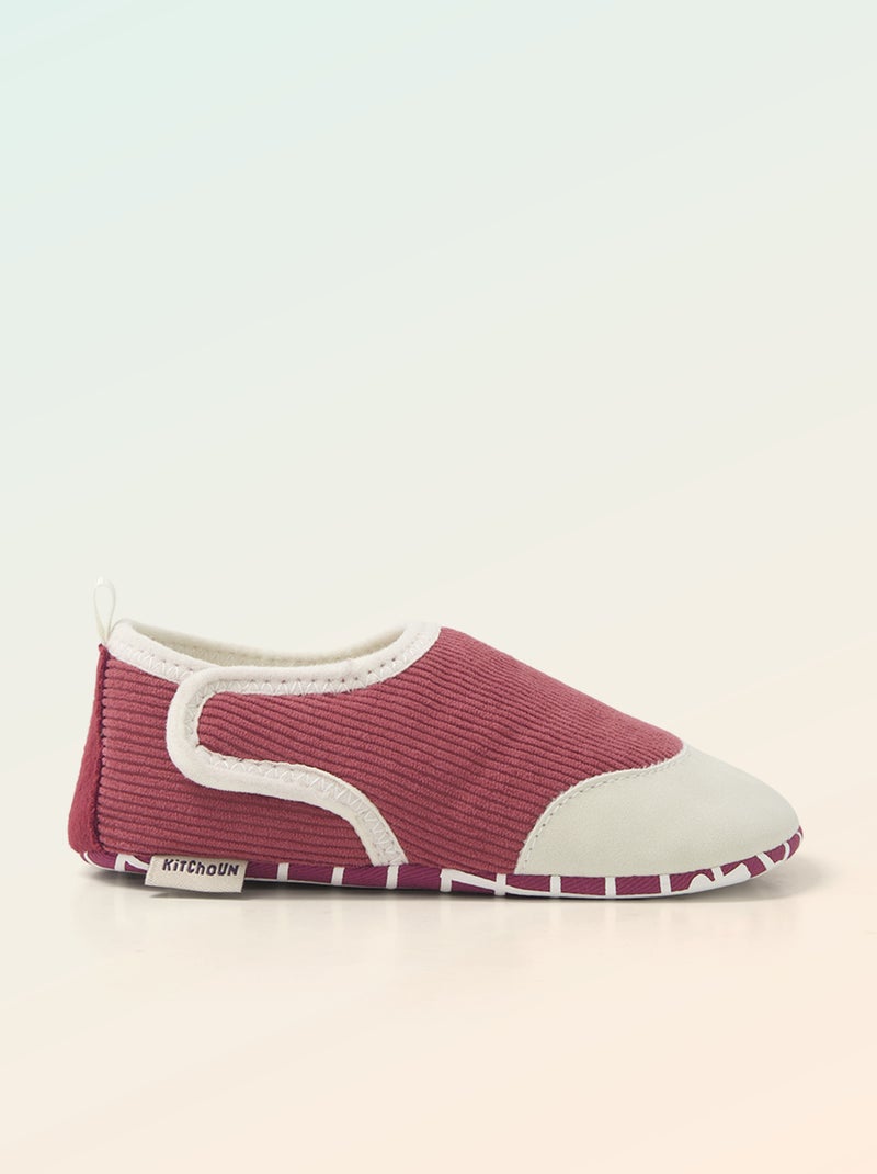 Zapatillas acanaladas con velcro - 'Kitchoun' Rosa - Kiabi