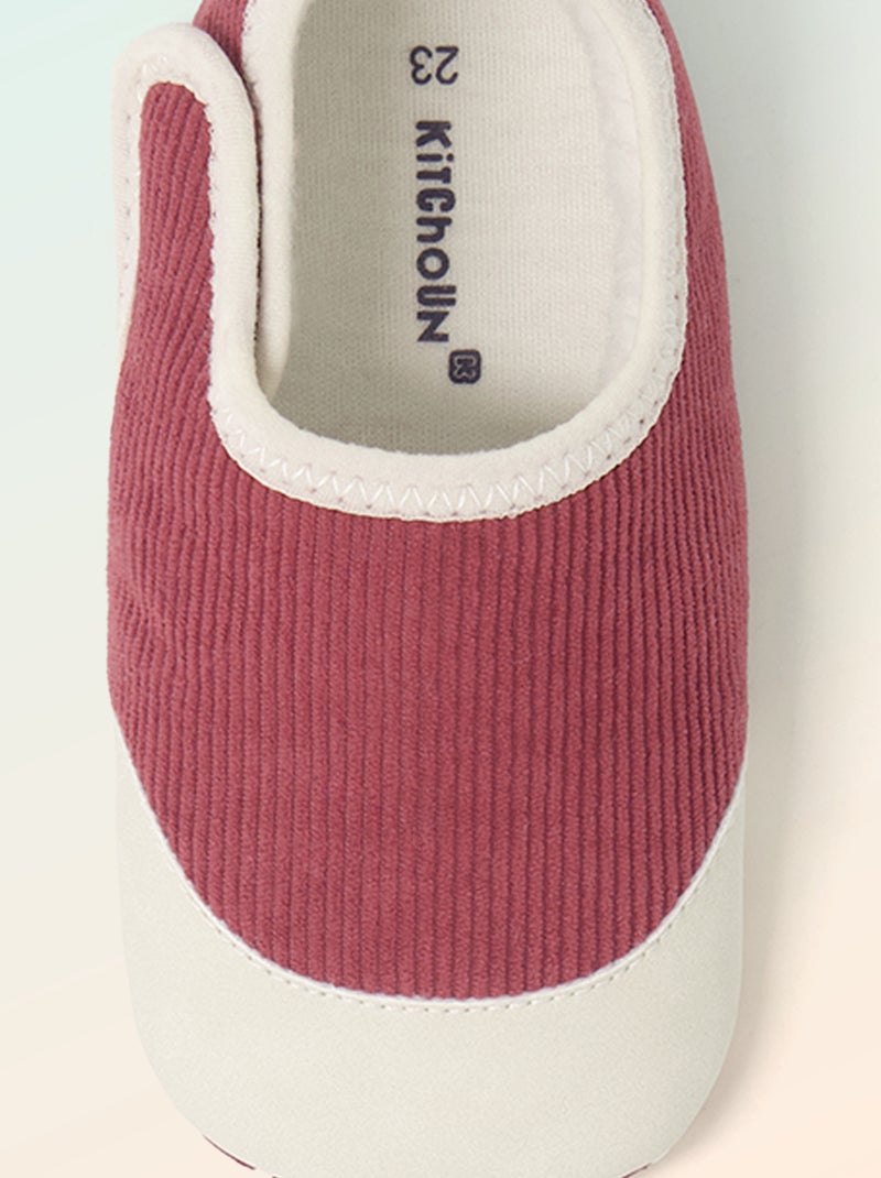 Zapatillas acanaladas con velcro - 'Kitchoun' Rosa - Kiabi