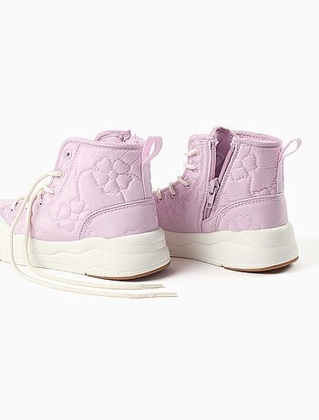 Zapatillas altas acolchadas con bordado floral