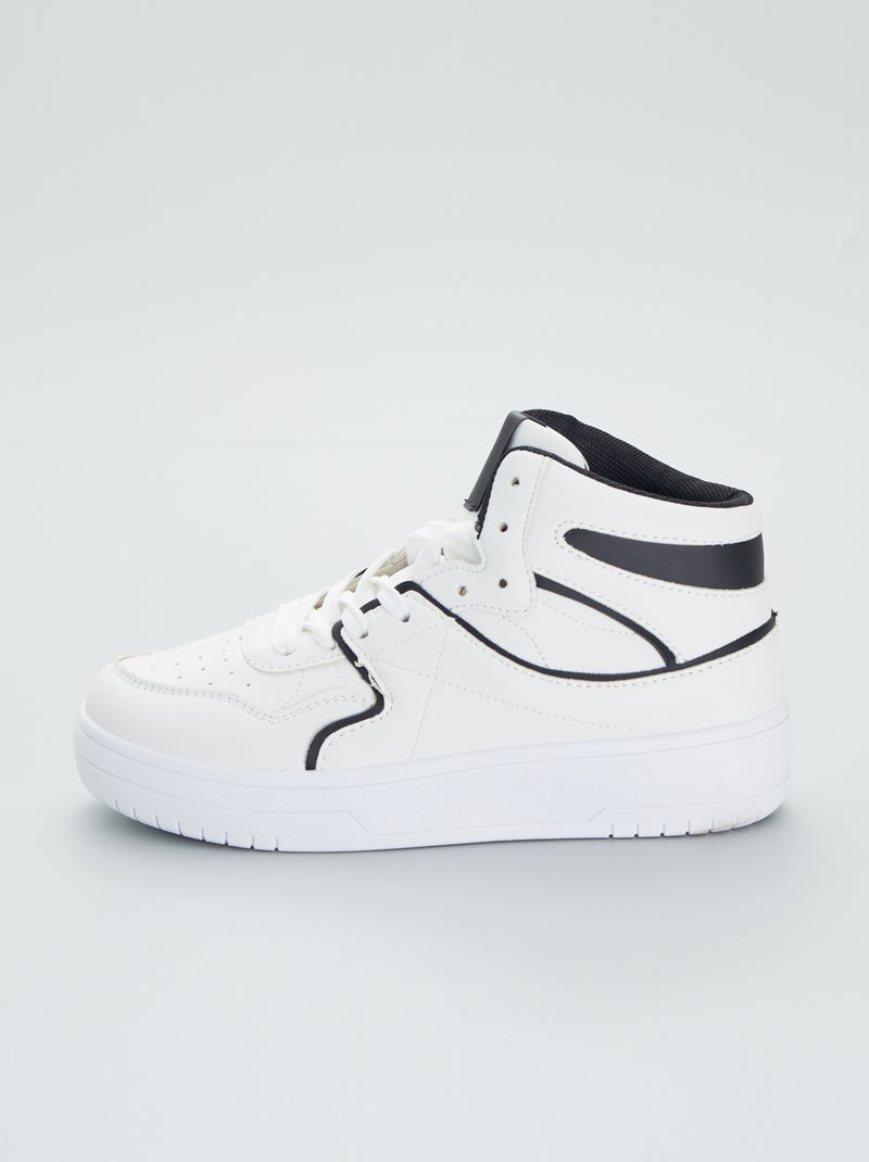 Zapatillas altas bicolores negro - Kiabi