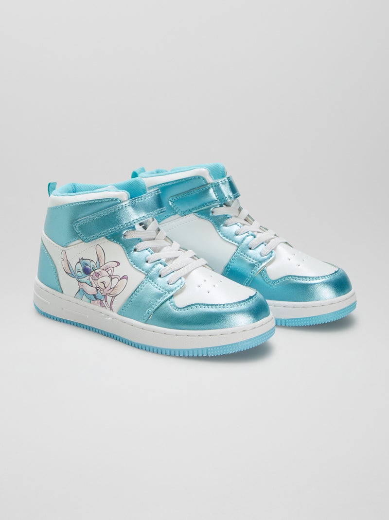 Zapatillas altas bicolores 'Stitch' BLANCO - Kiabi