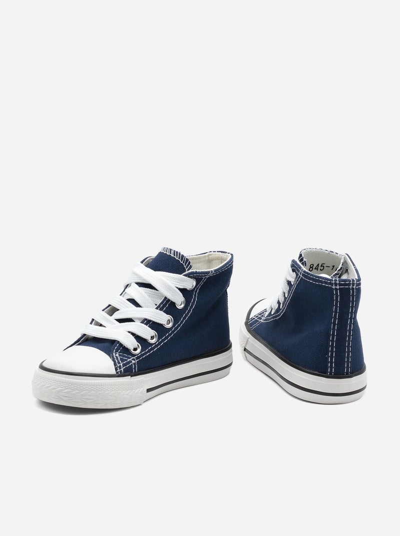 Zapatillas altas con cordones Azul oscuro - Kiabi