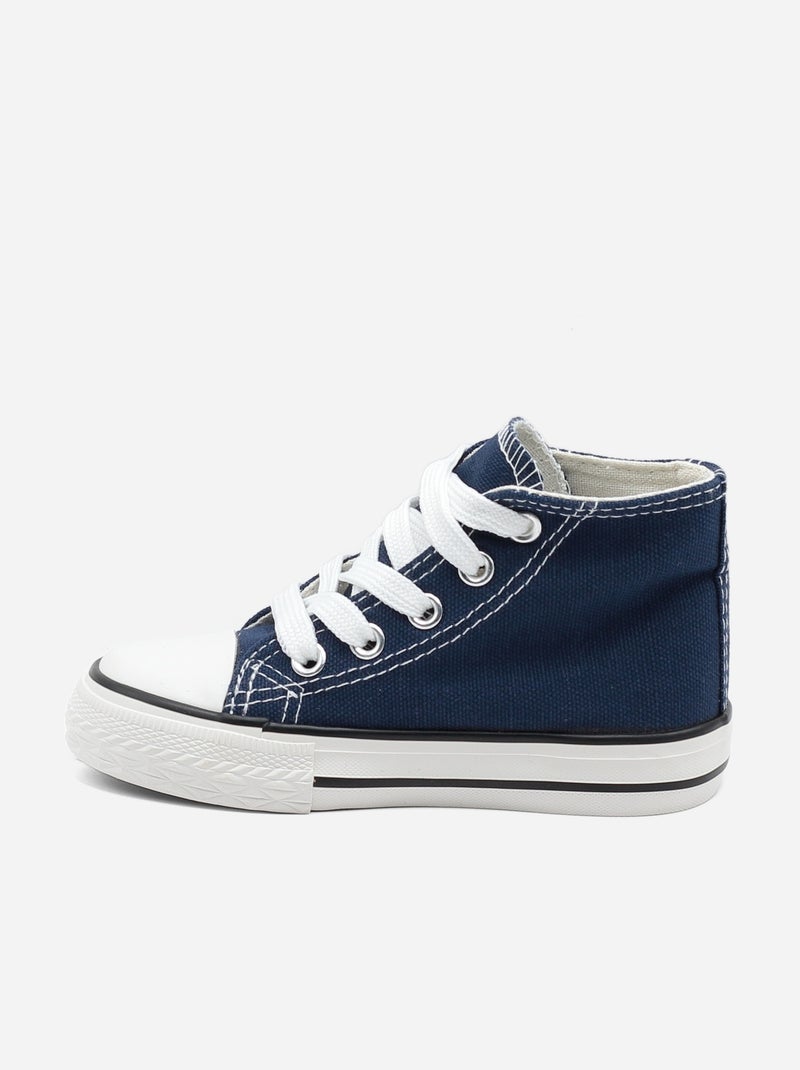Zapatillas altas con cordones Azul oscuro - Kiabi