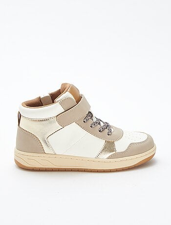 Zapatillas altas con velcro y cordones