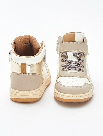 Zapatillas altas con velcro y cordones
