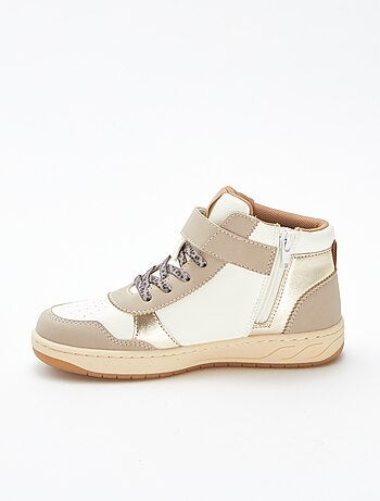 Zapatillas altas con velcro y cordones