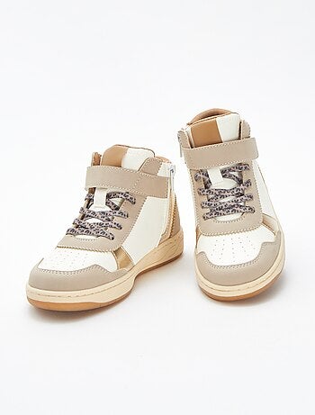 Zapatillas altas con velcro y cordones