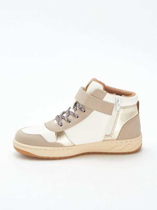 Zapatillas altas con velcro y cordones - Kiabi