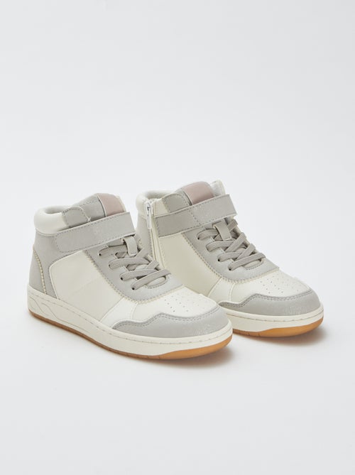 Zapatillas altas con velcro y cordones - Kiabi