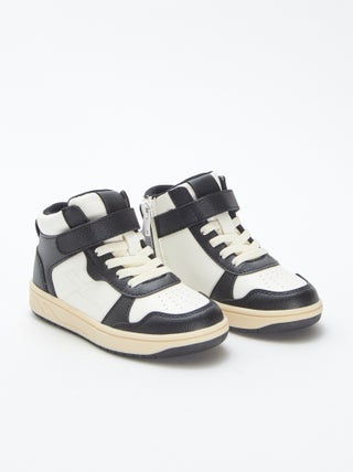 Zapatillas altas con velcro y cordones