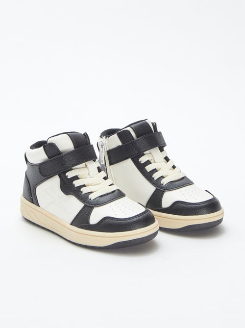Zapatillas altas con velcro y cordones - Kiabi