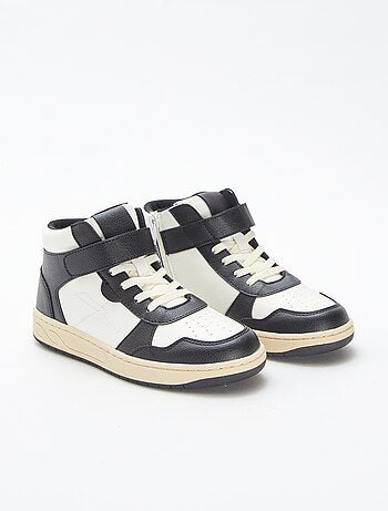 Zapatillas altas con velcro y cordones
