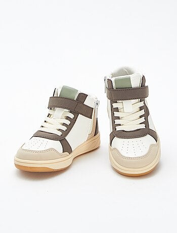 Zapatillas altas con velcro y cordones