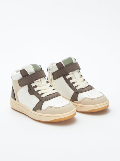 Zapatillas altas con velcro y cordones - Kiabi