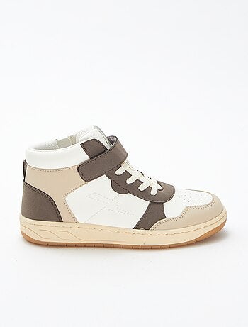 Zapatillas altas con velcro y cordones