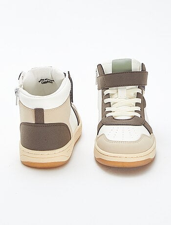 Zapatillas altas con velcro y cordones
