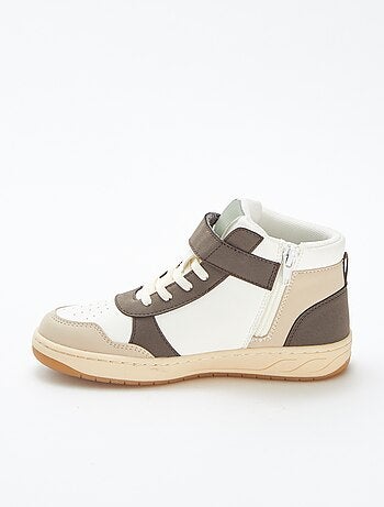 Zapatillas altas con velcro y cordones