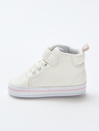 Zapatillas altas de imitación de cuero 'Stitch'