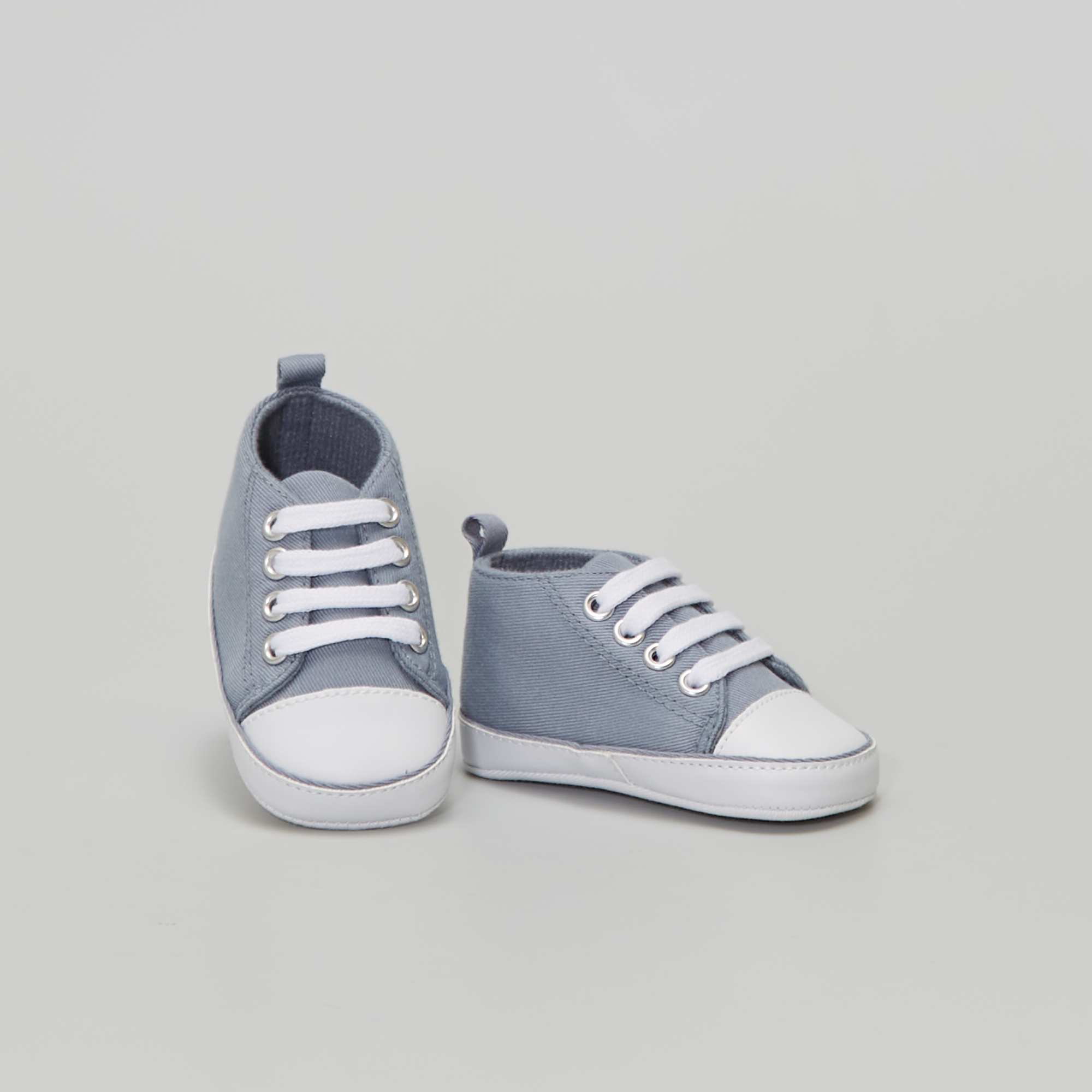 Zapatillas altas de tela bebé niño blanco Kiabi 4,00€