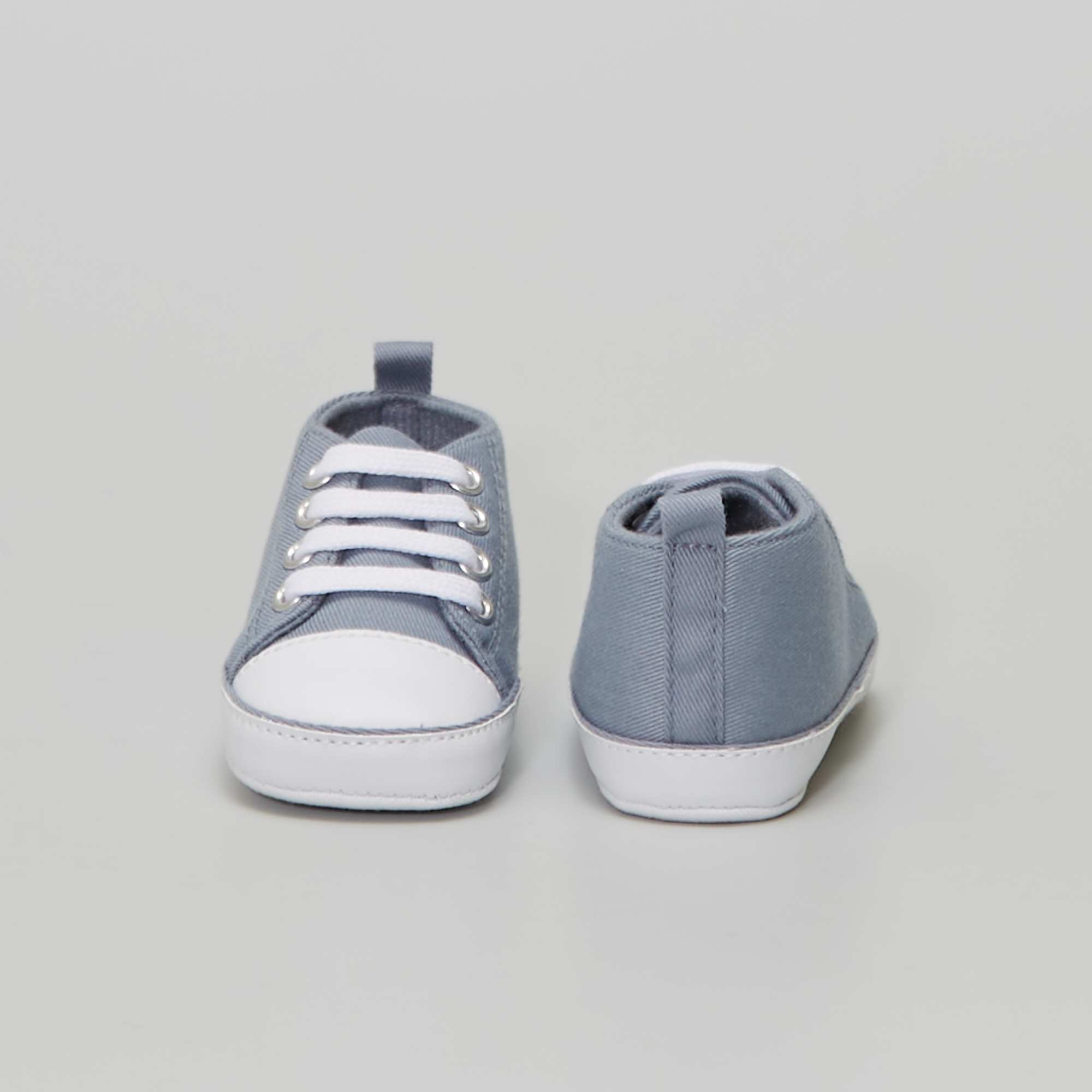 Zapatillas altas de tela bebé niño blanco Kiabi 4,00€