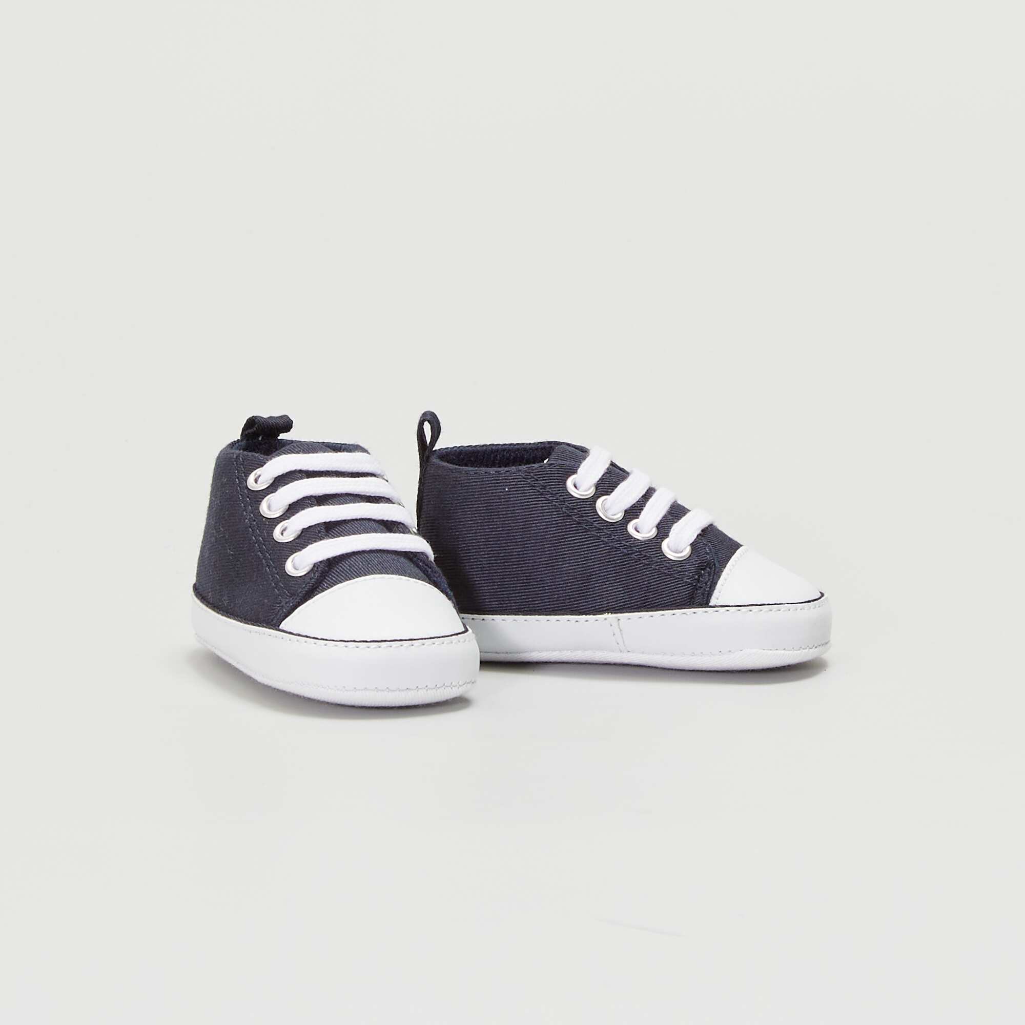 Zapatillas altas de tela bebé niño blanco Kiabi 4,00€