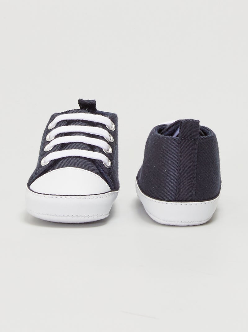 Zapatillas altas de tela marino - Kiabi