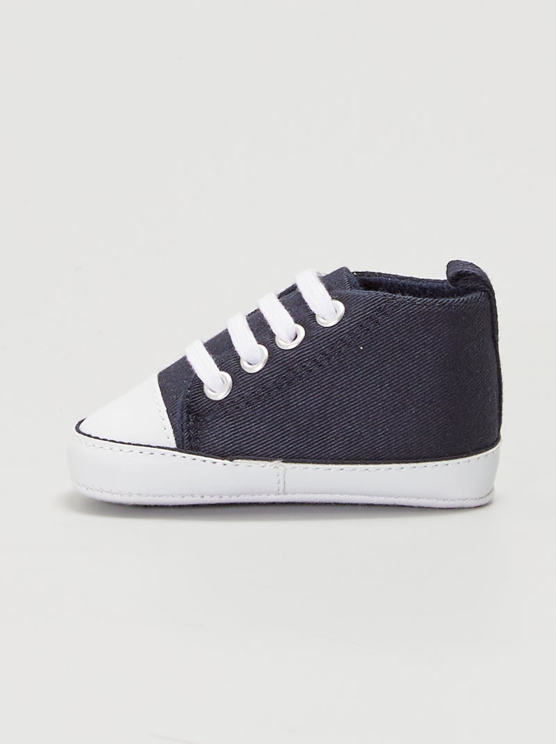 Zapatillas altas de tela marino - Kiabi