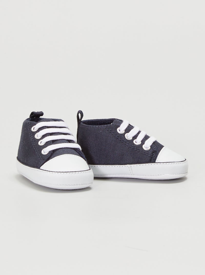 Zapatillas altas de tela marino - Kiabi