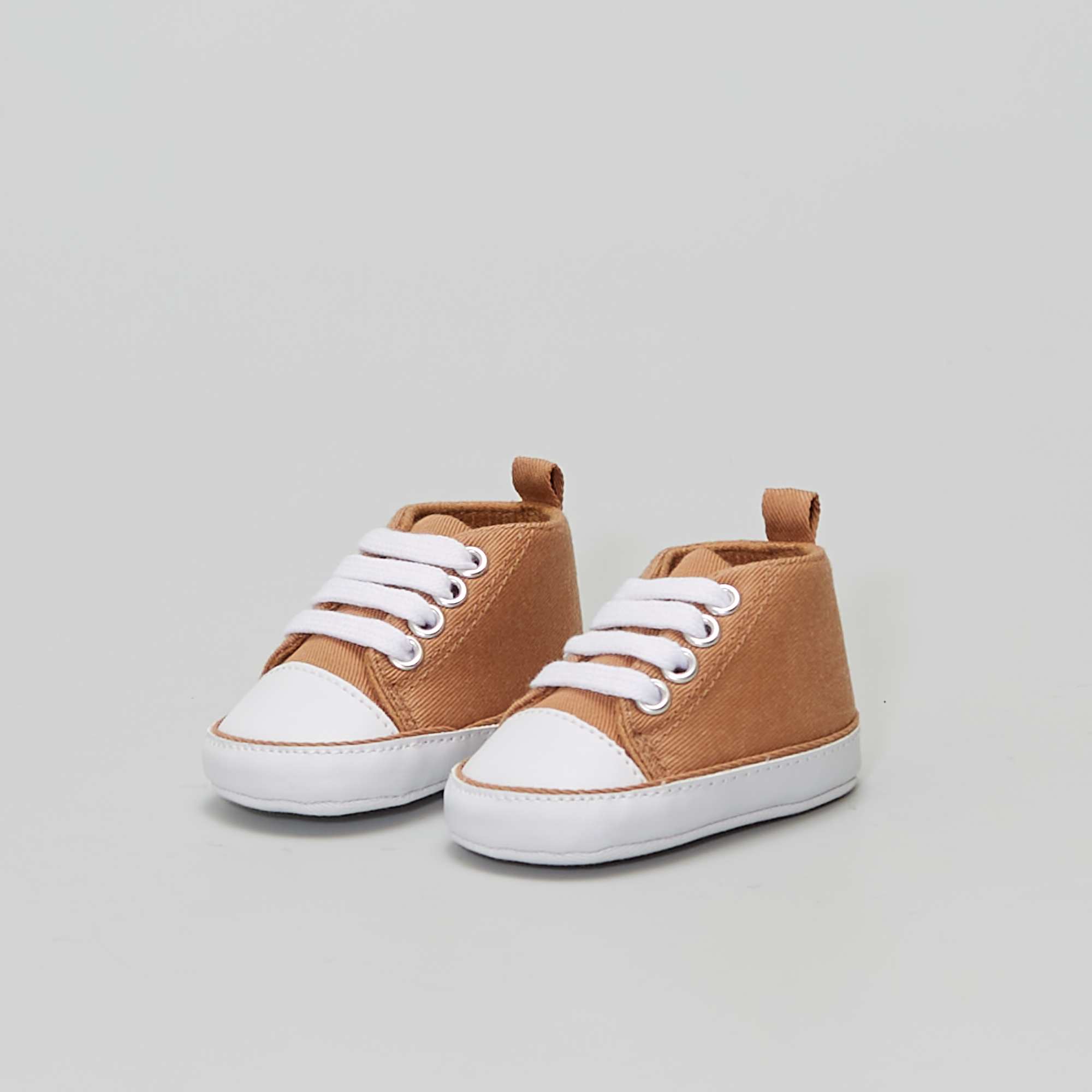 Zapatillas altas de tela bebé niño blanco Kiabi 4,00€