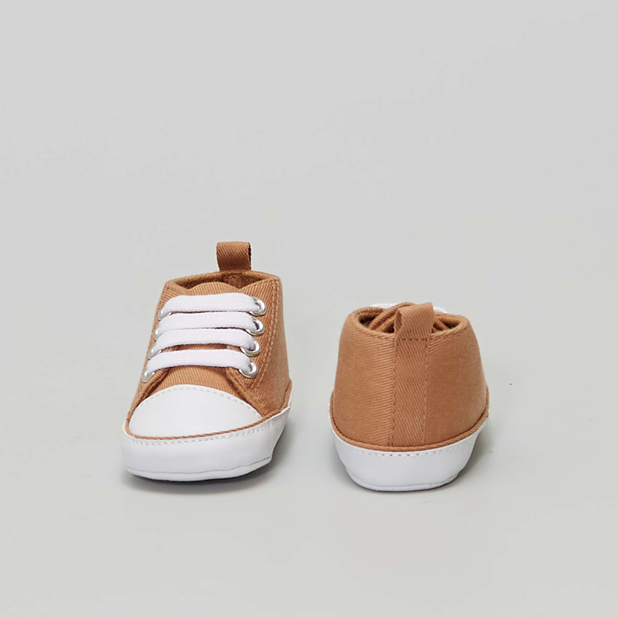 Zapatillas altas de tela bebé niño blanco Kiabi 4,00€