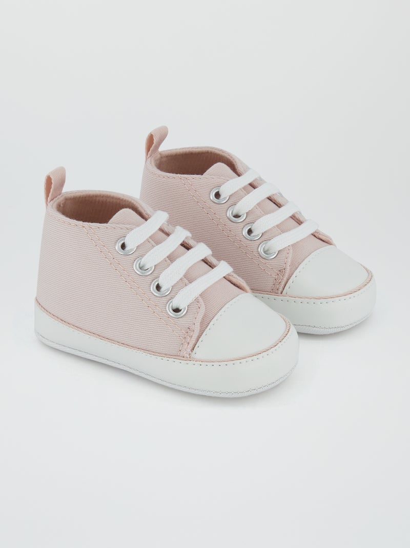 Zapatillas altas de tela ROSA - Kiabi