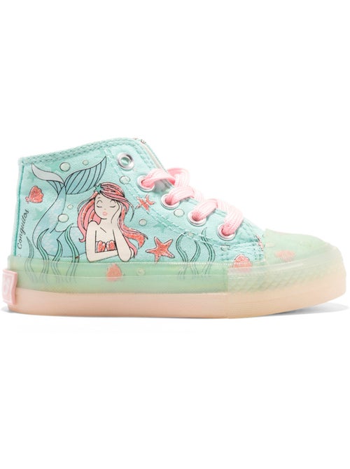 Zapatillas altas estampado unicornio - Kiabi