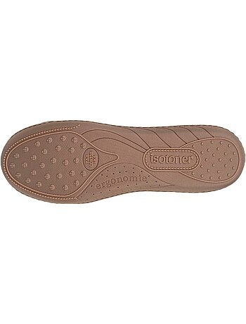 Zapatillas bailarinas aterciopelada, plantilla mujer Isotoner