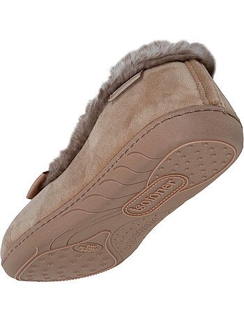 Zapatillas bailarinas aterciopelada, plantilla mujer Isotoner