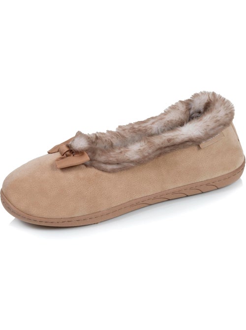 Zapatillas bailarinas aterciopelada, plantilla mujer Isotoner - Kiabi
