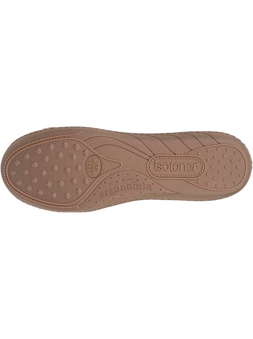 Zapatillas bailarinas aterciopelada, plantilla mujer Isotoner - Kiabi