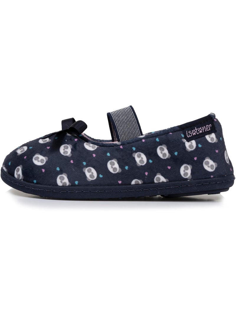 Zapatillas bailarinas con banda elástica de sujeción, suela niña isotoner Azul marino - Kiabi