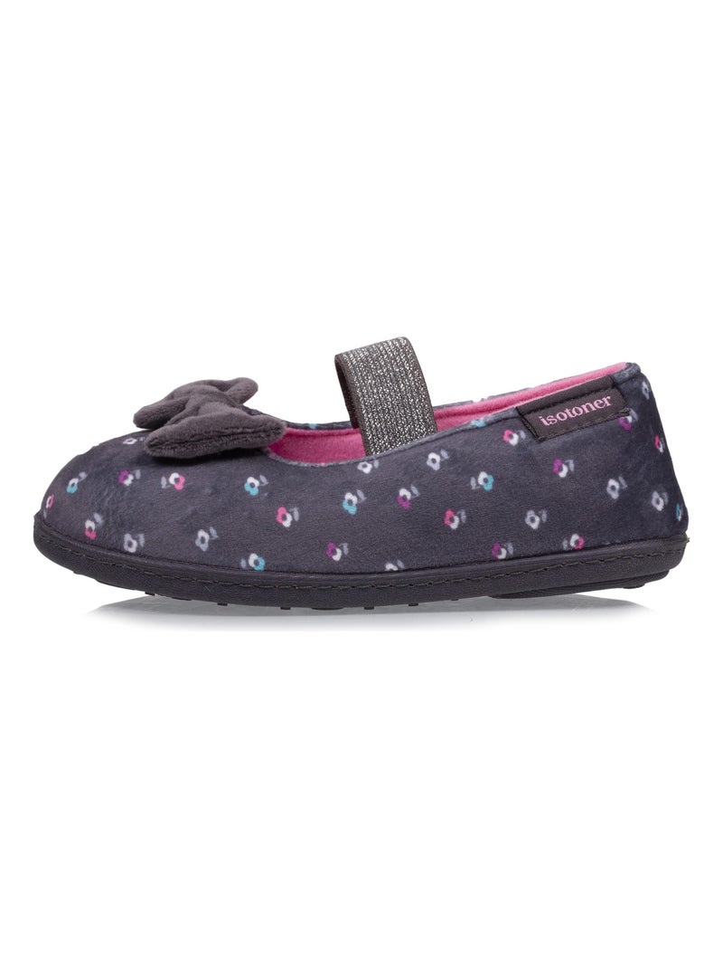 Zapatillas bailarinas con elástico, ligero y cómodo, fácil de niña Isotoner Gris magenta azul - Kiabi