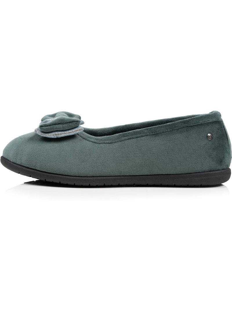 Zapatillas bailarinas flexible, ultra cómoda y ligera, suela mujer isotoner Verde salvia - Kiabi