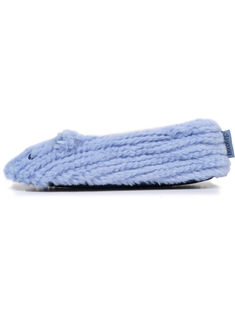 Zapatillas bailarinas imitación de piel, suela antideslizante mujer isotoner Azul Azul - Kiabi