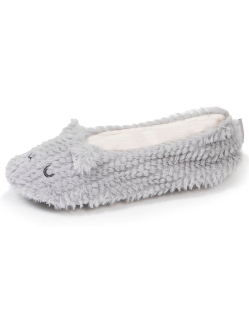 Zapatillas bailarinas imitación de piel, suela antideslizante mujer isotoner - Kiabi