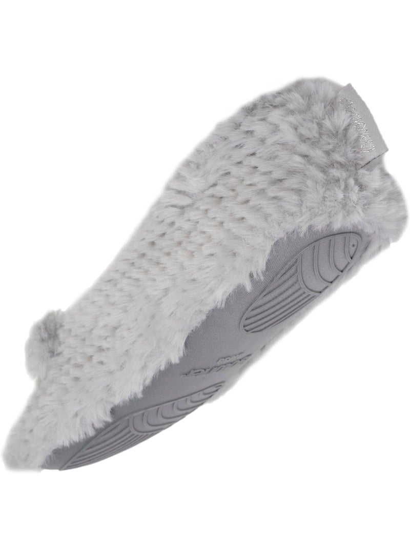 Zapatillas bailarinas imitación de piel, suela antideslizante mujer isotoner Gris gris - Kiabi