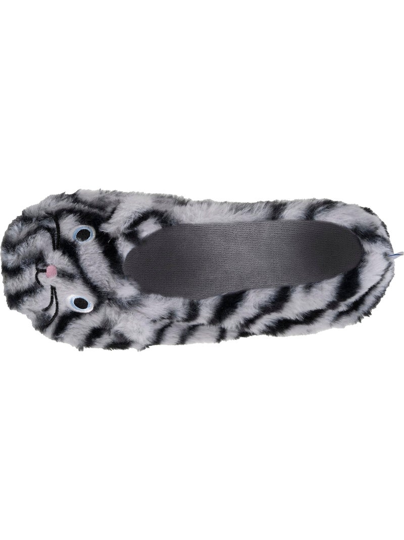 Zapatillas bailarinas imitación de piel, suela de goma mujer Isotoner Blanco Gris antracita Blanco - Kiabi