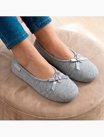 Zapatillas bailarinas jersey, suela de goma antideslizante mujer Isotoner