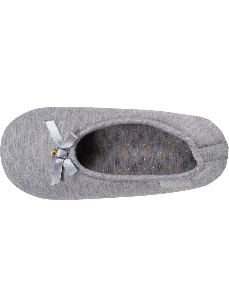 Zapatillas bailarinas jersey, suela de goma antideslizante mujer Isotoner Gris jaspeado - Kiabi