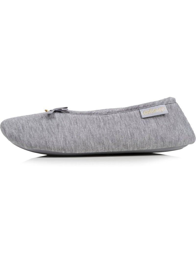 Zapatillas bailarinas jersey, suela de goma antideslizante mujer Isotoner Gris jaspeado - Kiabi