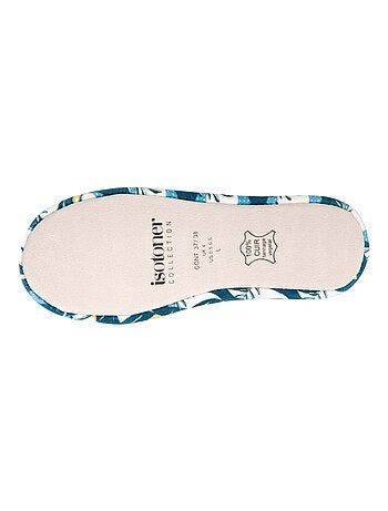 Zapatillas bailarinas lazo grande y suela de cuero mujer Isotoner