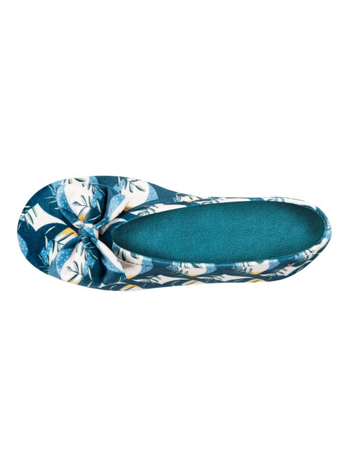 Zapatillas bailarinas lazo grande y suela de cuero mujer Isotoner - Kiabi