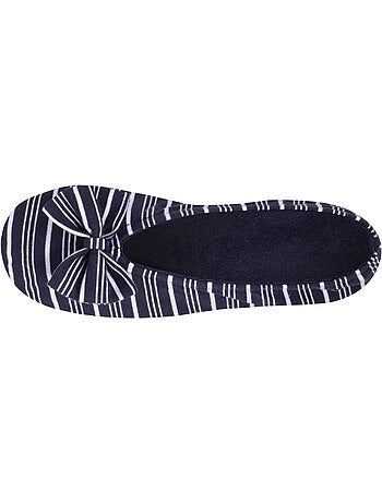 Zapatillas bailarinas lazo grande y suela de goma mujer isotoner