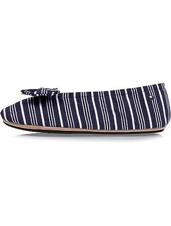 Zapatillas bailarinas lazo grande y suela de goma mujer isotoner